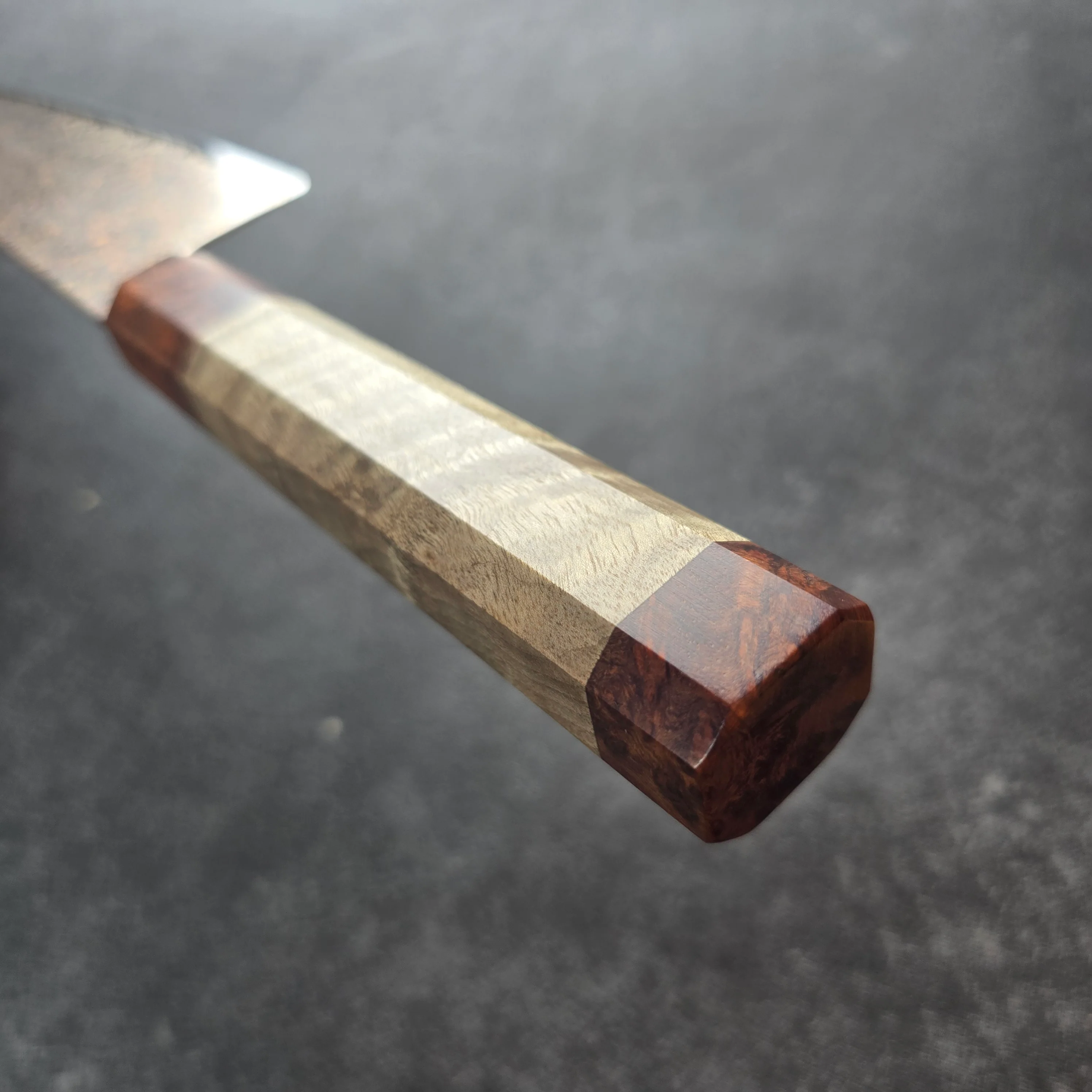 PYRO! CUCHILLO BUNKA - DAMASCO DE COBRE Y BRONCE 8" - Image 7