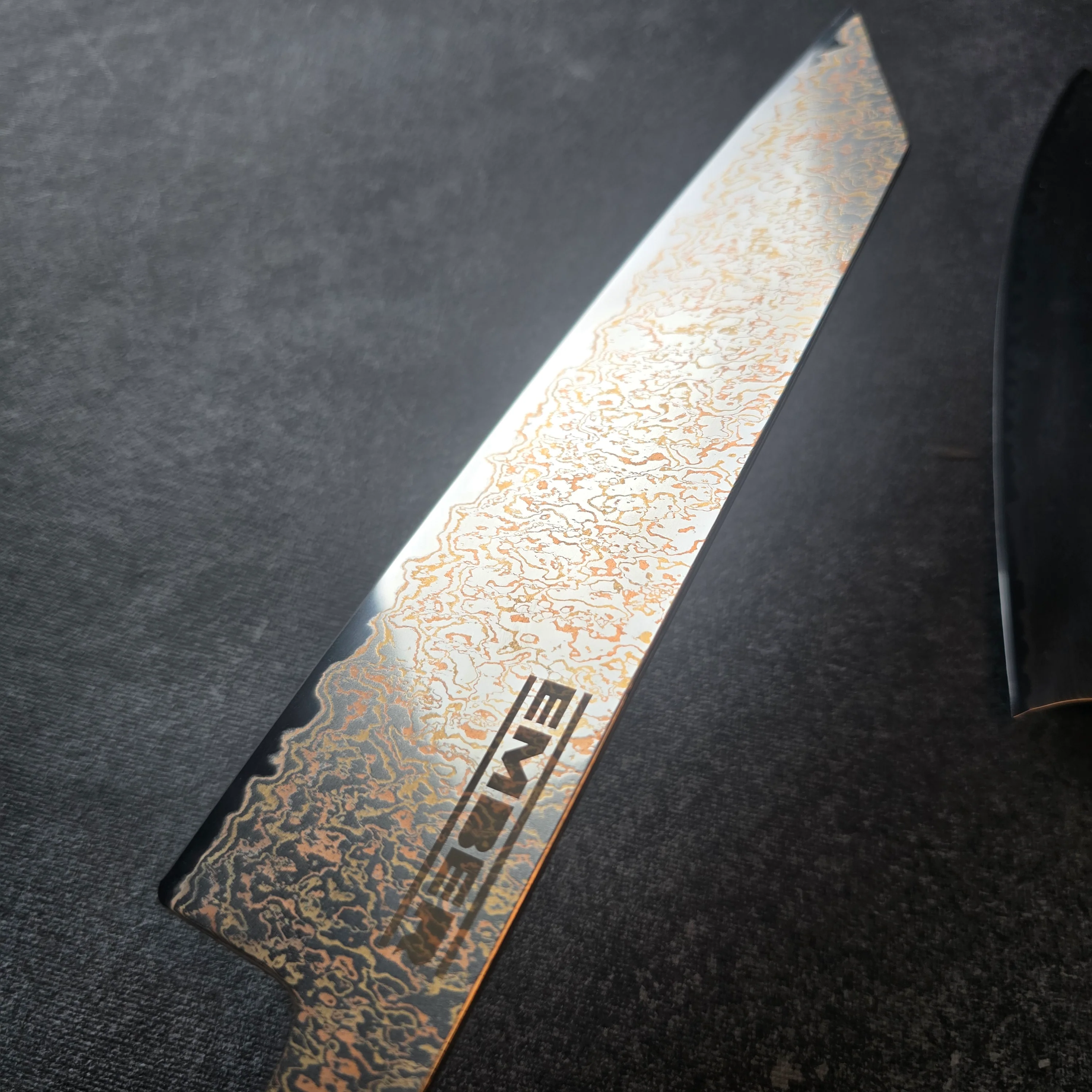 PYRO! CUCHILLO BUNKA - DAMASCO DE COBRE Y BRONCE 8" - Image 9
