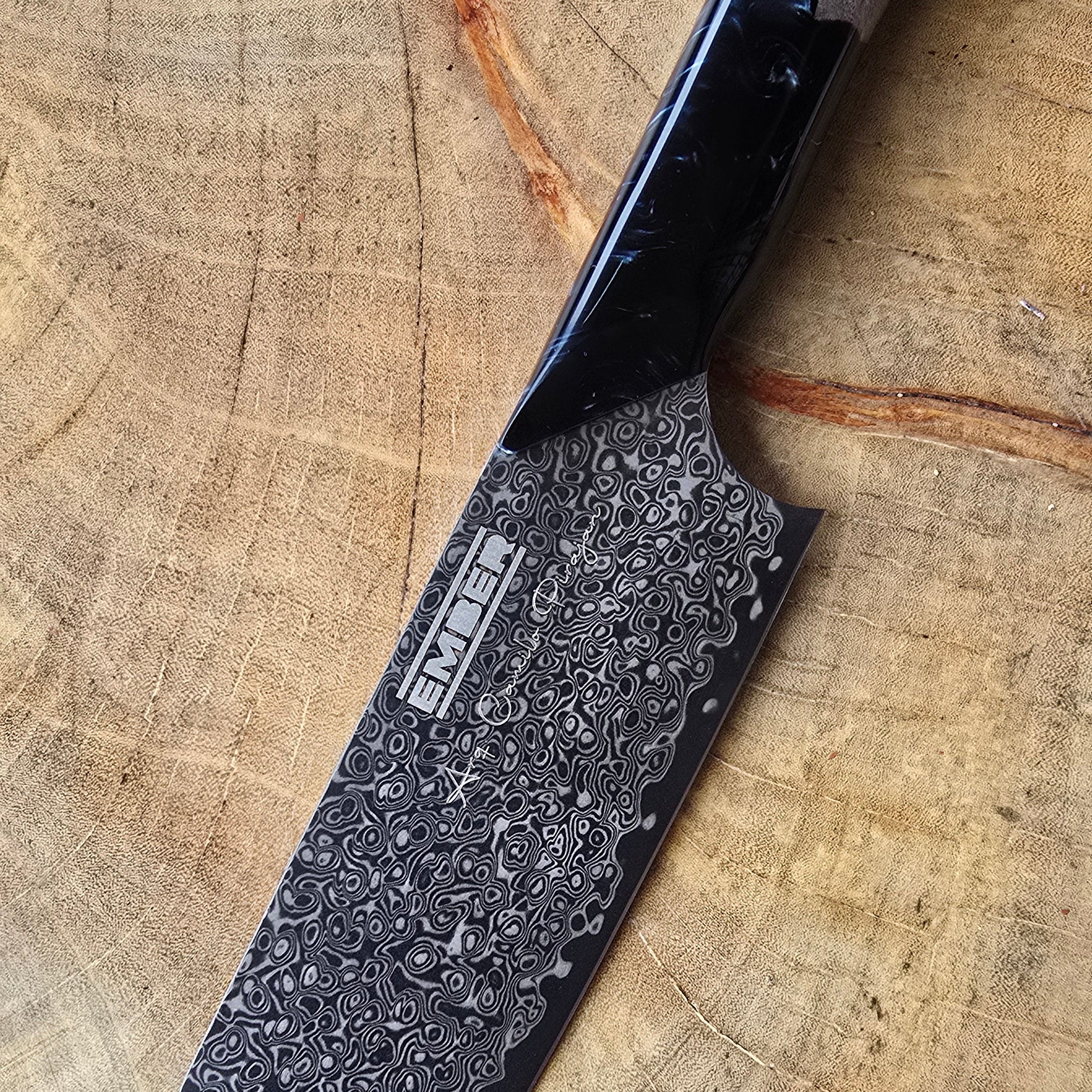 DASTAN CUCHILLO DE CHEF 8" Acero de Damasco recubrimiento DLC - Image 12